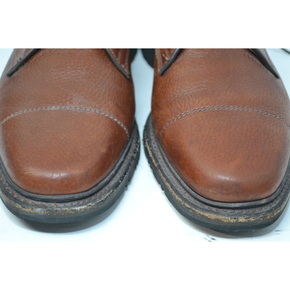 ALLEN EDMONDS Becker BROWN Pebbled Leather Lace Shoes Mens 9‎ D Cap Toe Oxford main image 7